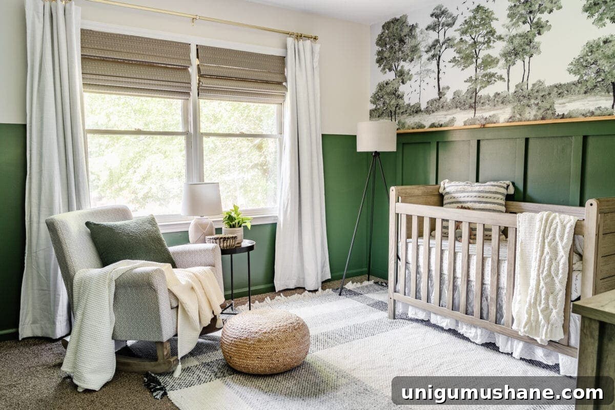 green nursery decor
