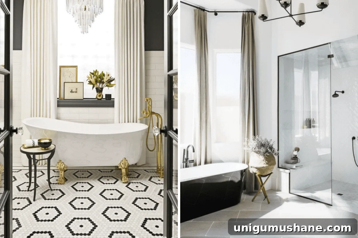 Most Popular Bathroom Designs: 10,000 Followers' Picks 15 patterned tile vs simple tile in a bathroom