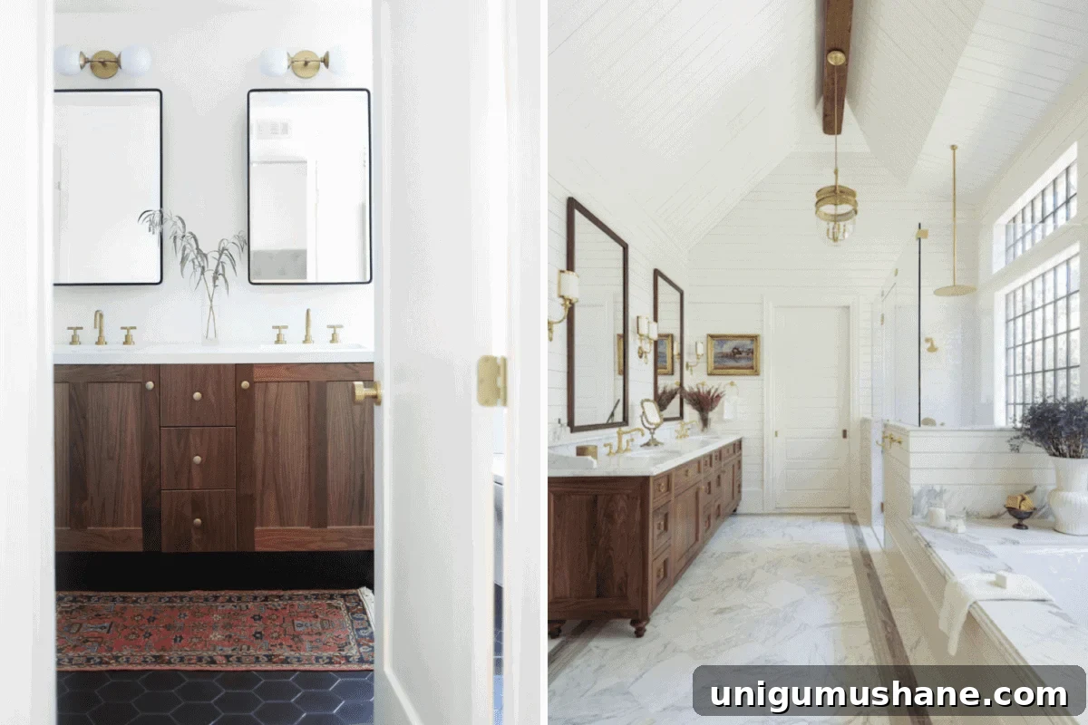 Most Popular Bathroom Designs: 10,000 Followers' Picks 9 rug vs no rug in a bathroom