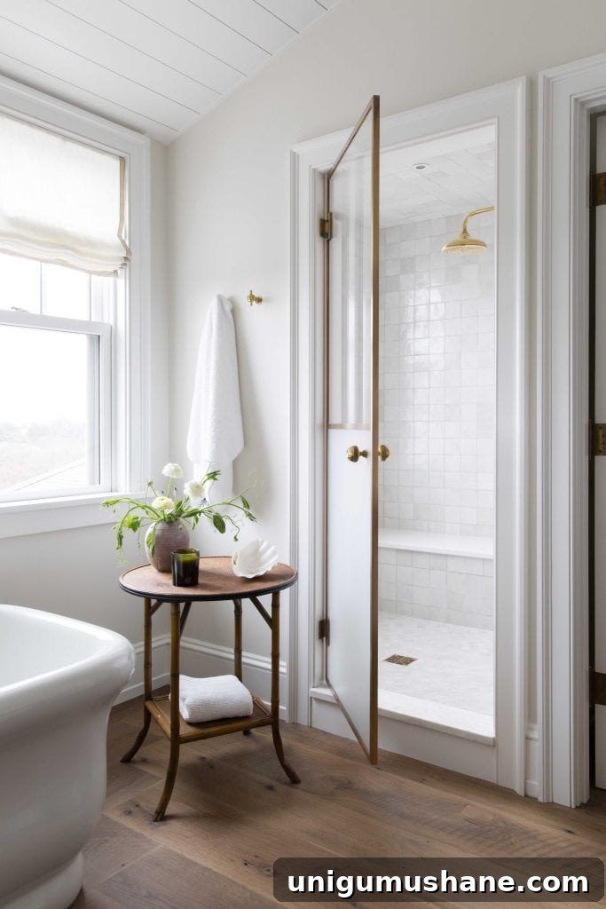 bathroom shower room with door 