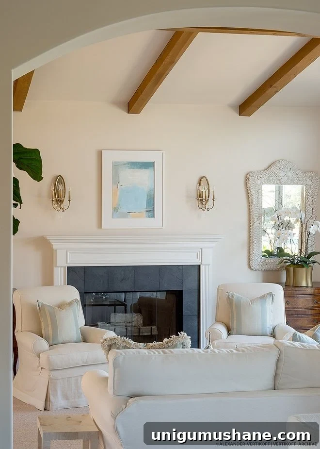 Blush Pink Paint Colors for Interiors: Recommended Shades 12 Benjamin Moore Warm Blush - blush pink paint in a living room