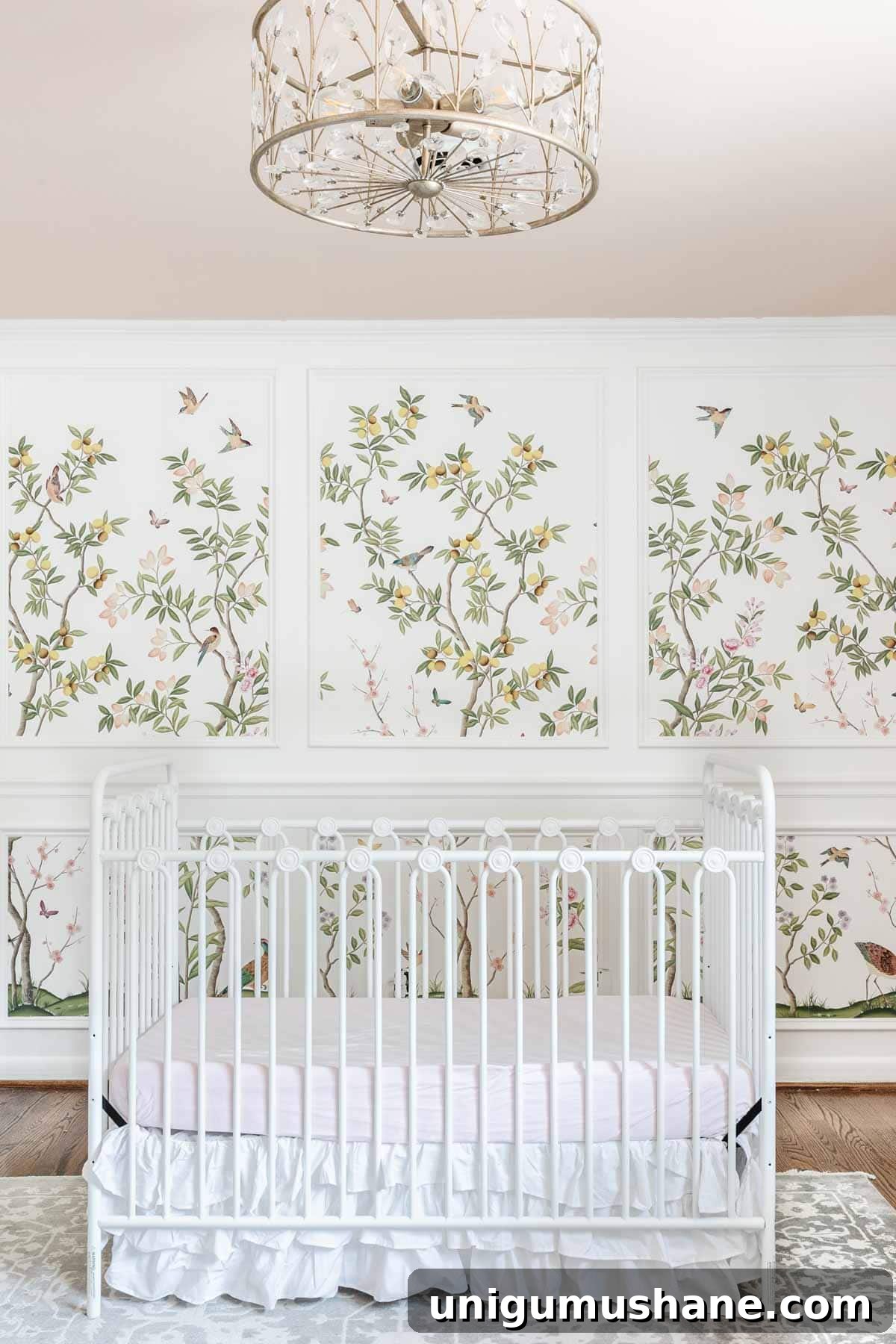 How to Install Wallpaper Inside Picture Frame Molding 16 chinoiserie wallpaper inside picture frame molding in a girl's room