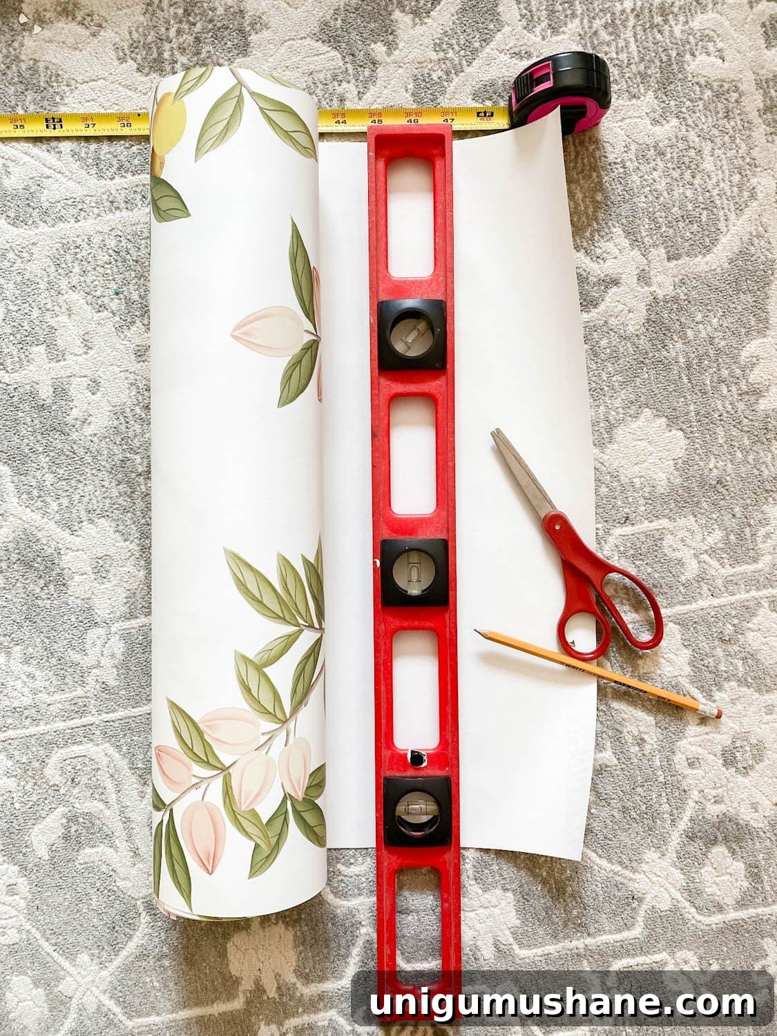 How to Install Wallpaper Inside Picture Frame Molding 7 measuring and cutting wallpaper