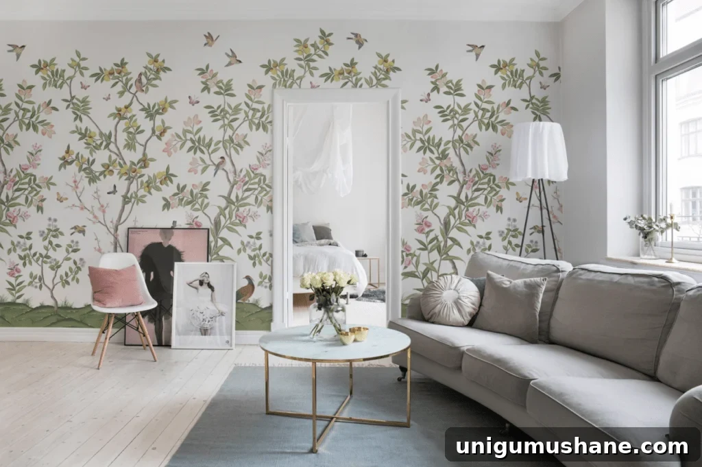 Chinoiserie Wallpaper: Splurge or Save for Every Budget 3 chinoiserie wallpaper mural from Diane Hill Design