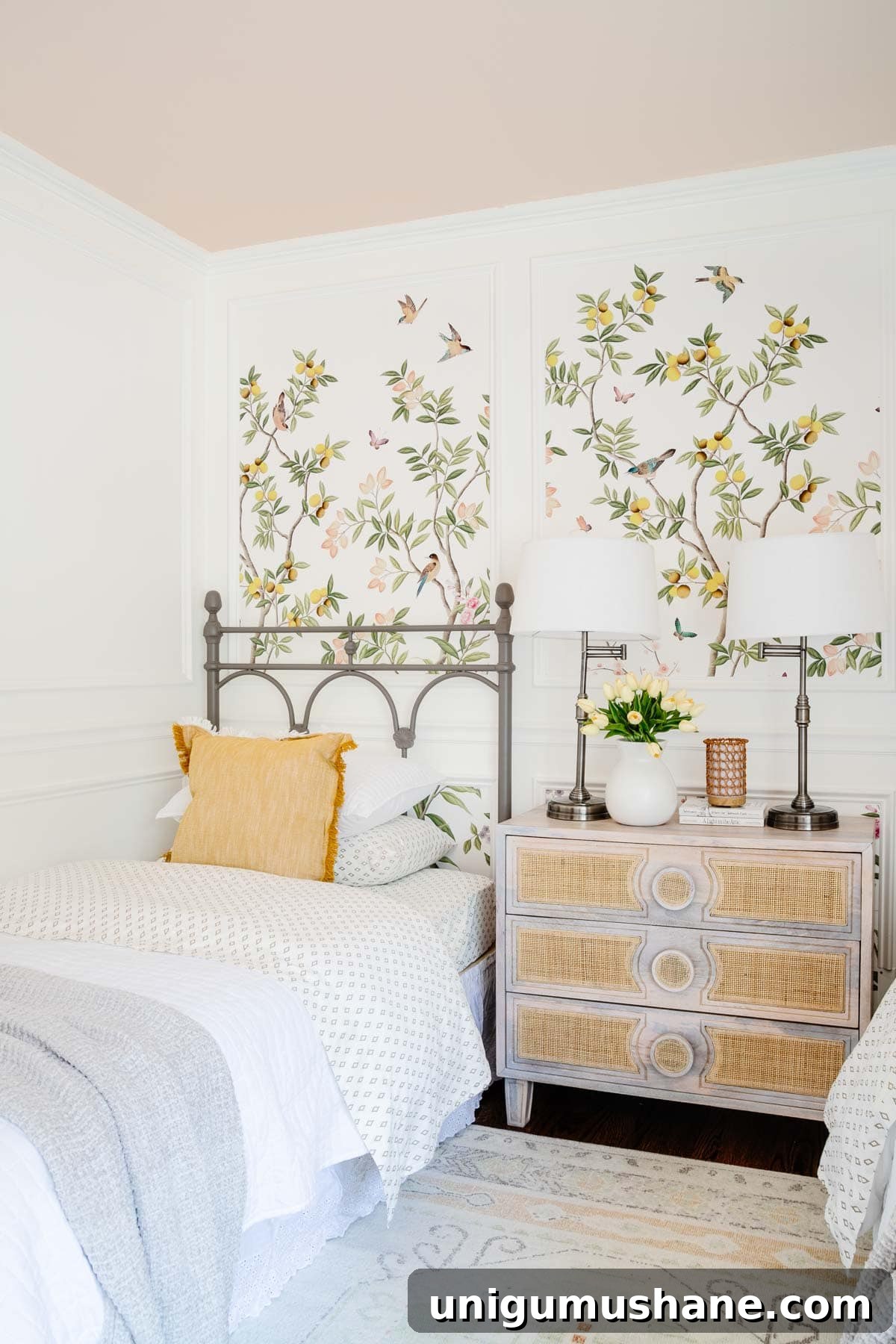 Cottagecore Toddler Girl Room Makeover Before and After 8 toddler girl room with twin beds
