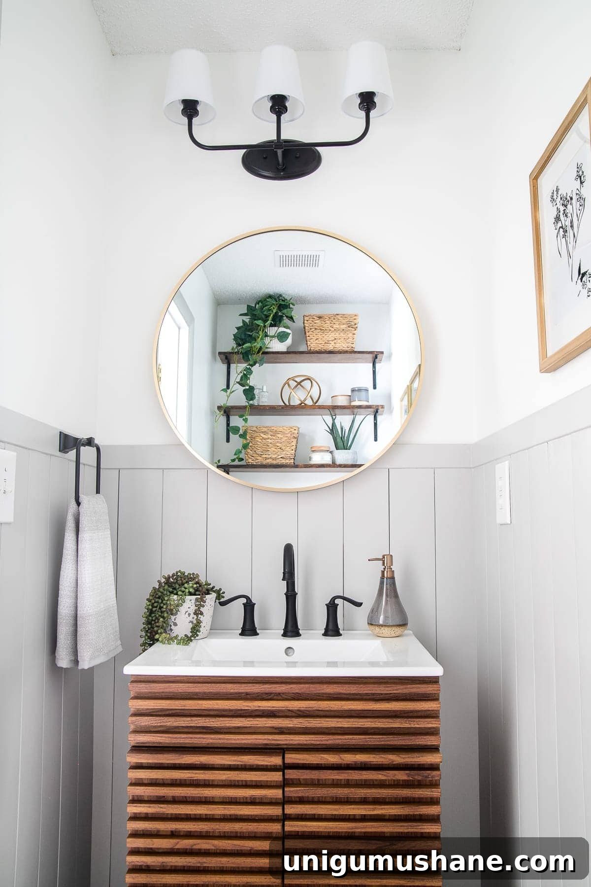 Wood Bathroom Vanities: Styles and Prices for Any Budget 4 wood bathroom vanity in powder room