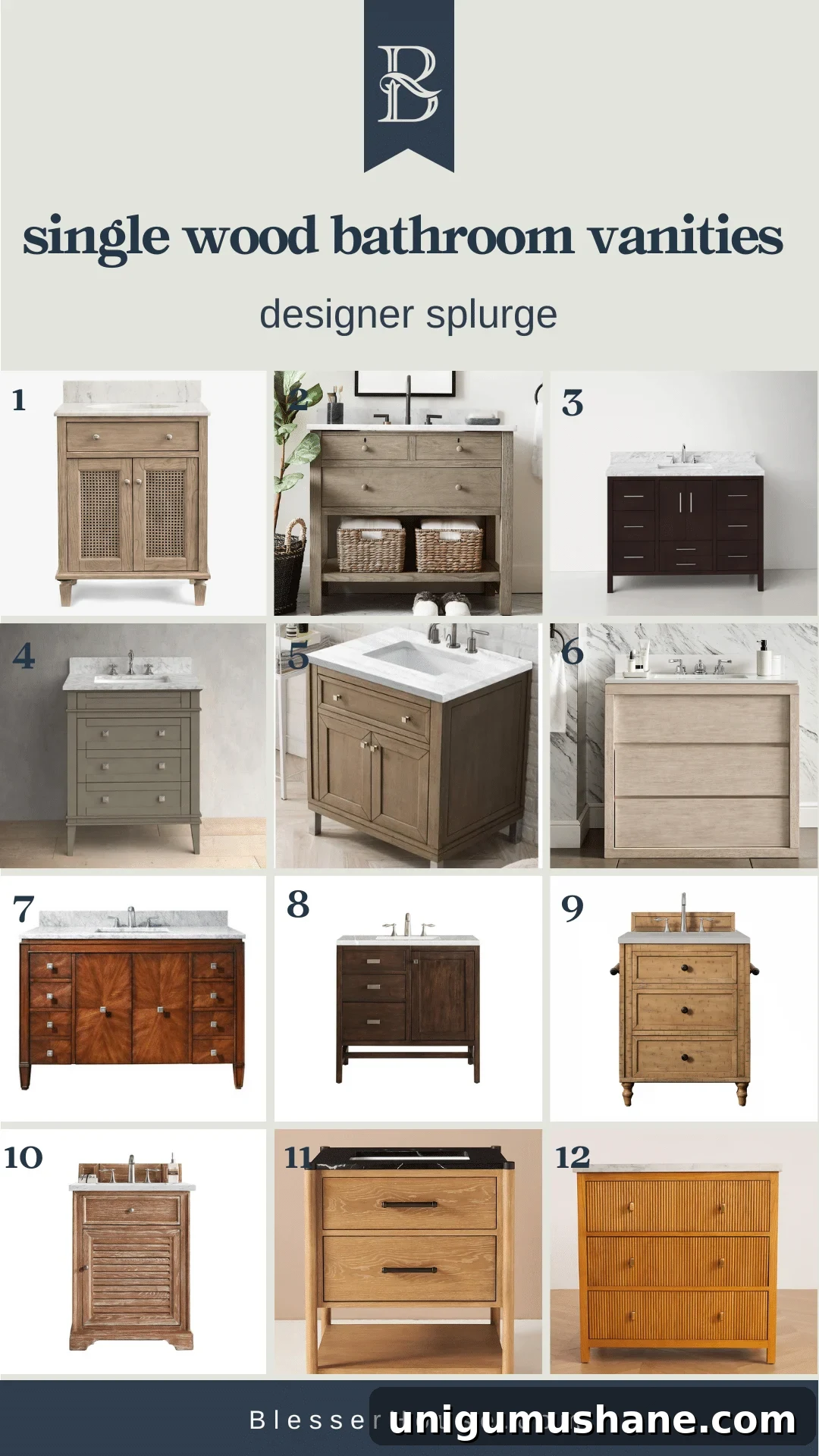 Wood Bathroom Vanities: Styles and Prices for Any Budget 7 designer single wood bathroom vanities