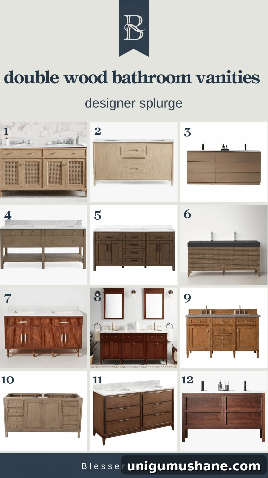 Wood Bathroom Vanities: Styles and Prices for Any Budget 9 designer double wood bathroom vanities