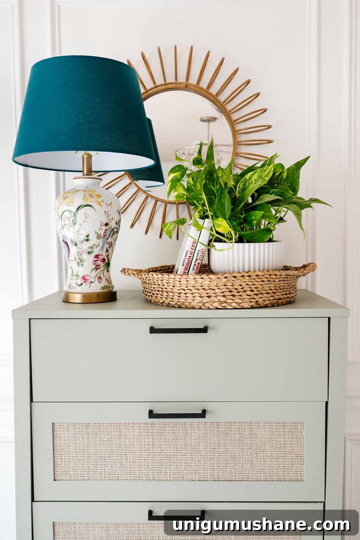 Painting Laminate Furniture: Regan's Room Makeover 10 decor on top of dresser
