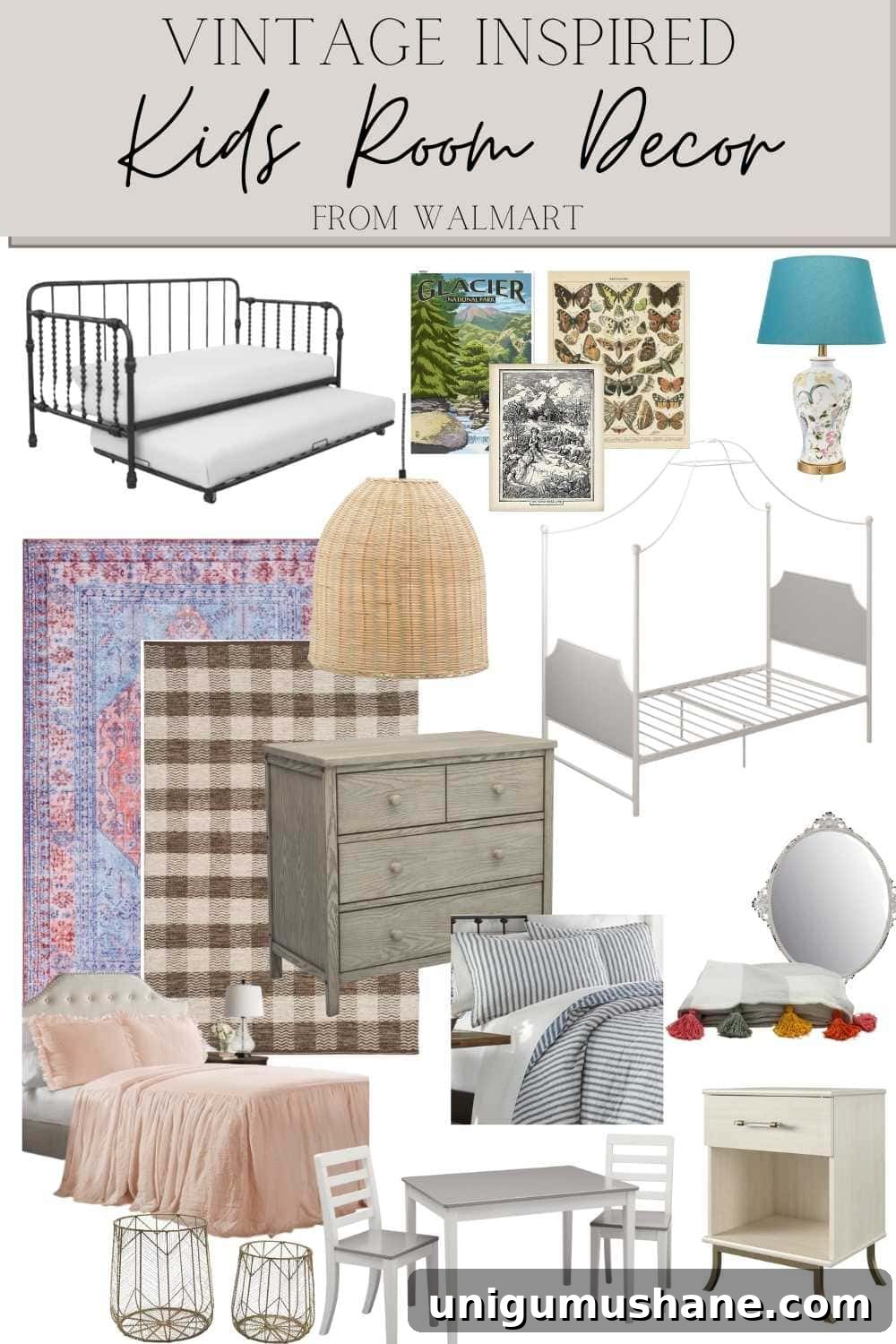Painting Laminate Furniture: Regan's Room Makeover 13 vintage kids room decor from Walmart