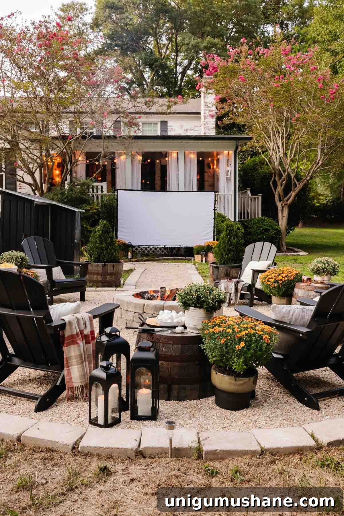 fall decor fire pit ideas