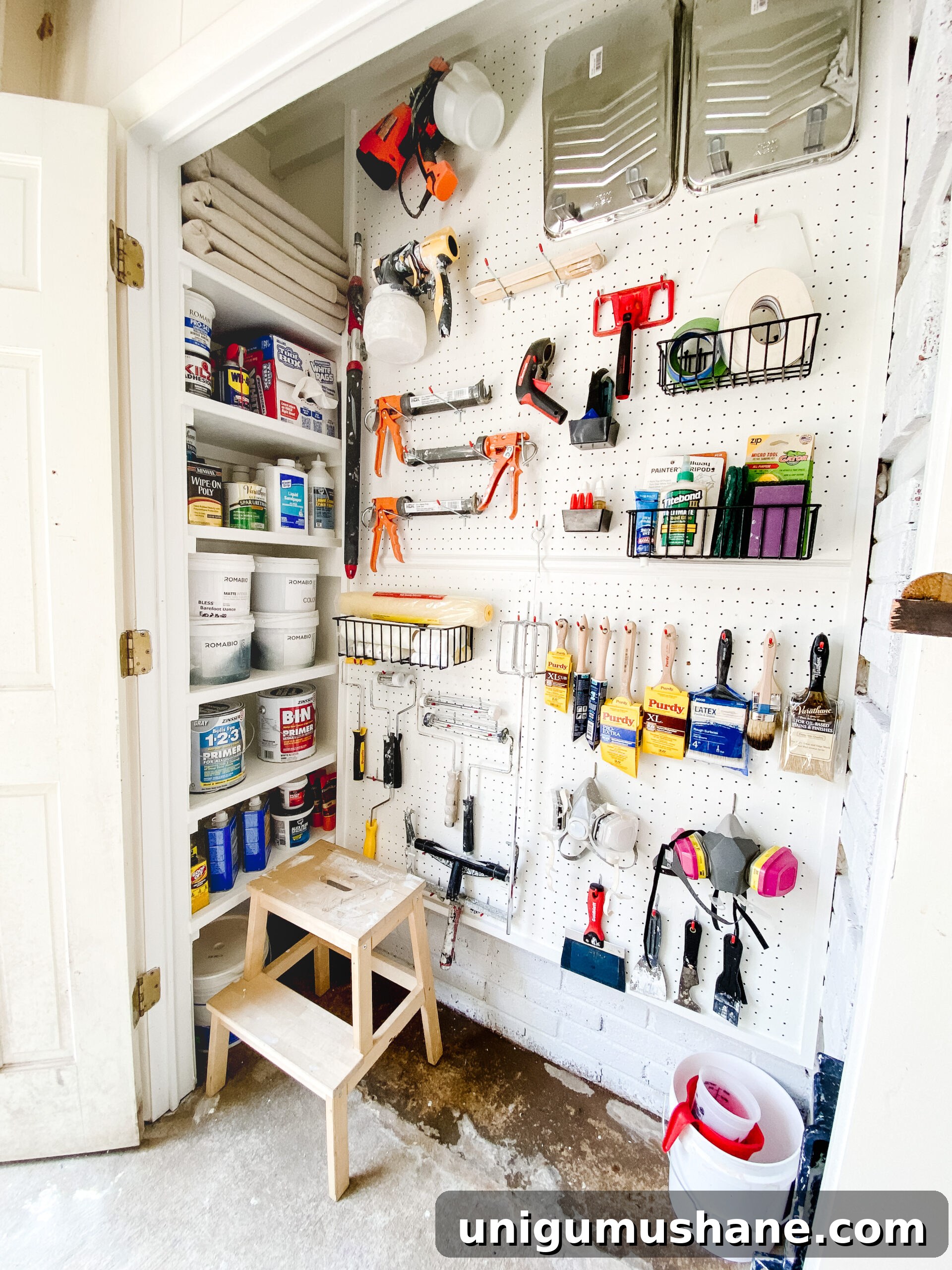 Smart Paint Closet Storage Ideas for Small Spaces 11 organized paint storage closet