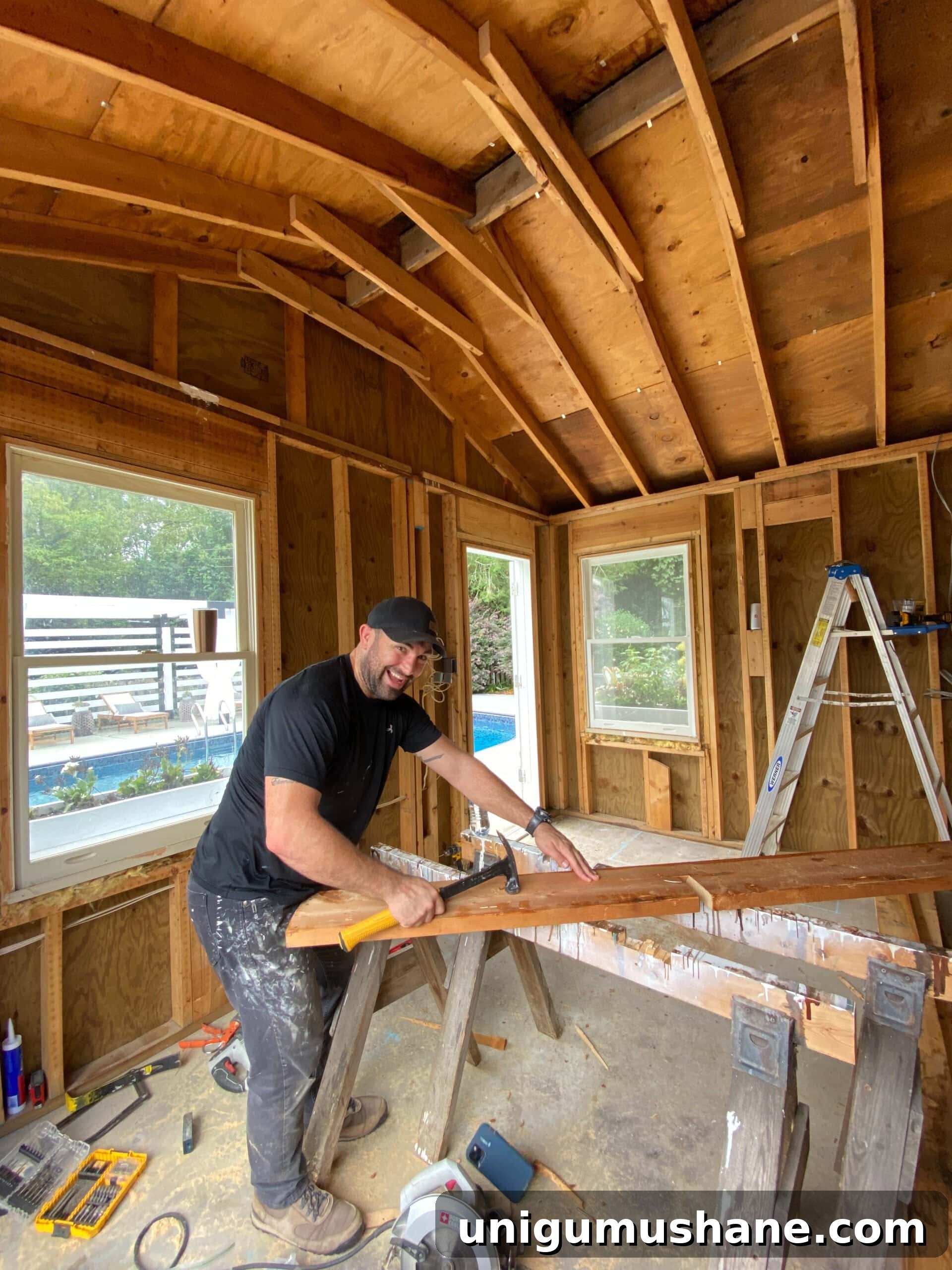 home gym shed demo