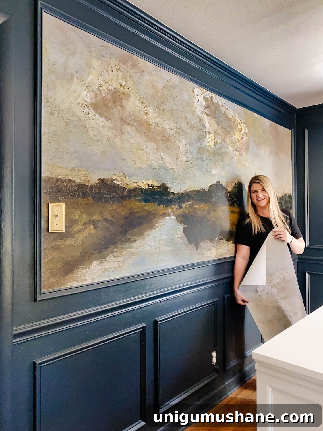Transform Your Dining Room with Antique Painting Mural Wallpaper 2 antique style landscape painting peel and stick mural wallpaper
