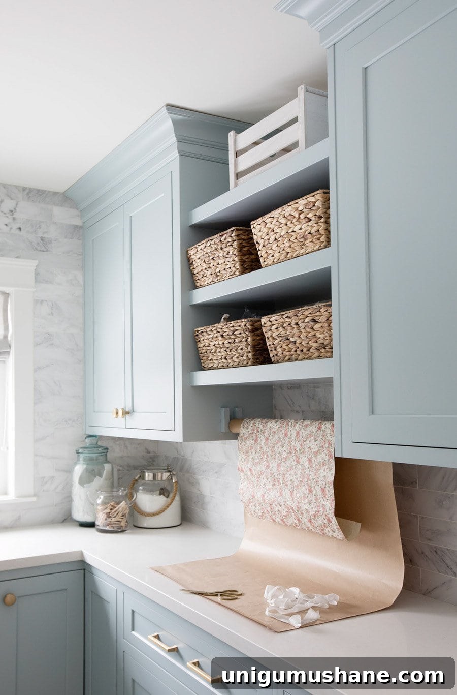 Benjamin Moore Smoke - blue grey paint good for cabinets