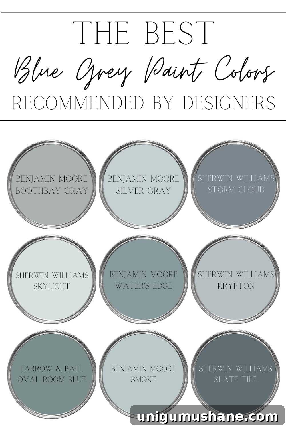 the best blue grey paint colors recommended by designers