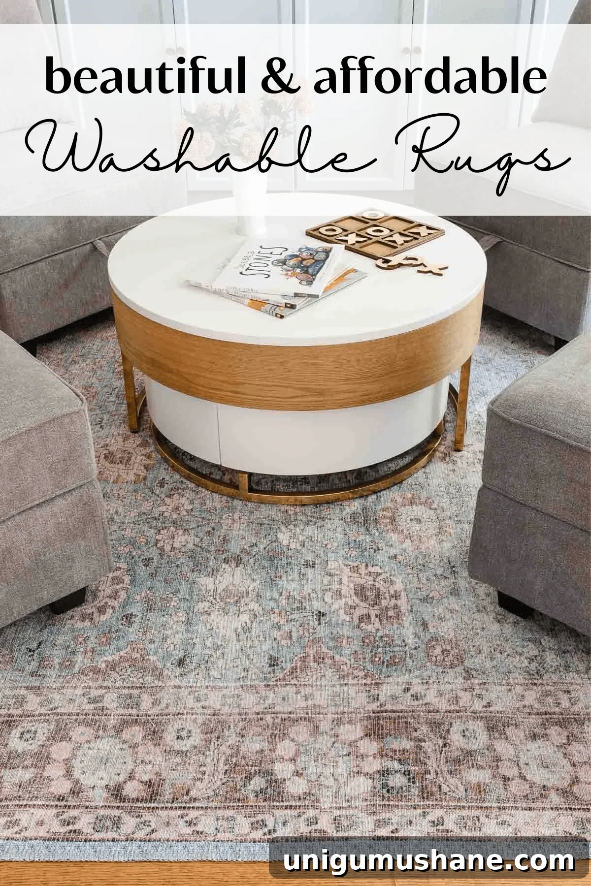 20 Machine Washable Rugs for Every Room 2 round-up of beautiful washable area rugs