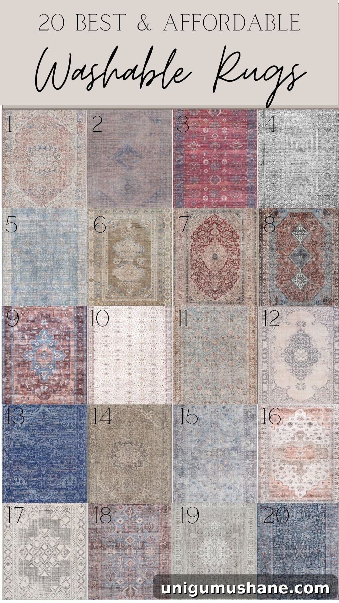 20 Machine Washable Rugs for Every Room 11 a round up of 20 affordable washable rugs