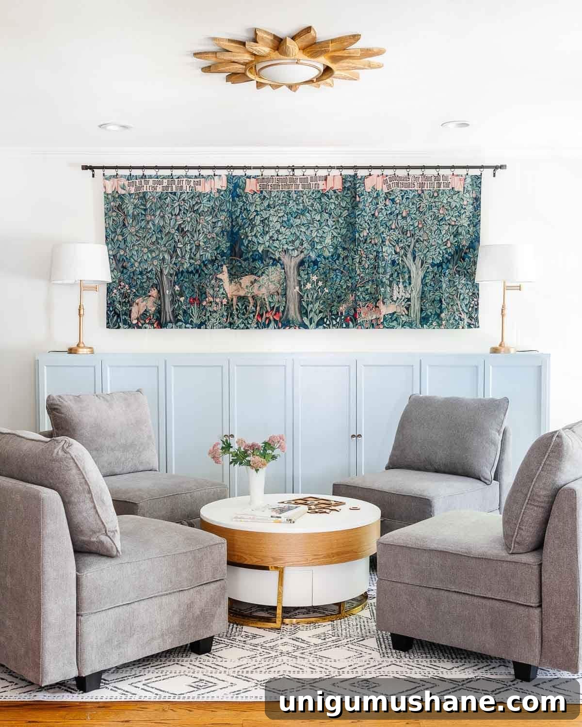 20 Machine Washable Rugs for Every Room 6 geometric neutral washable rug in a playroom