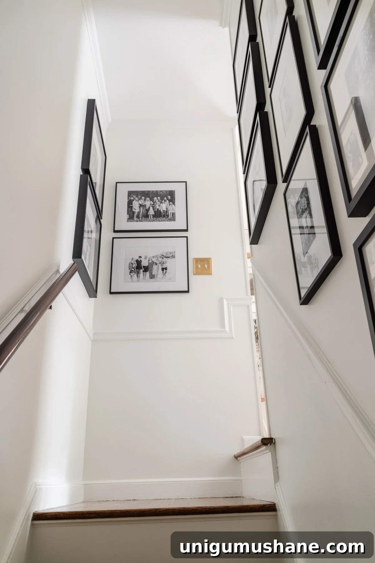 family stairway gallery wall