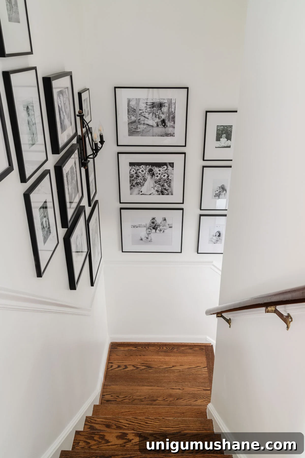 family stairway gallery wall