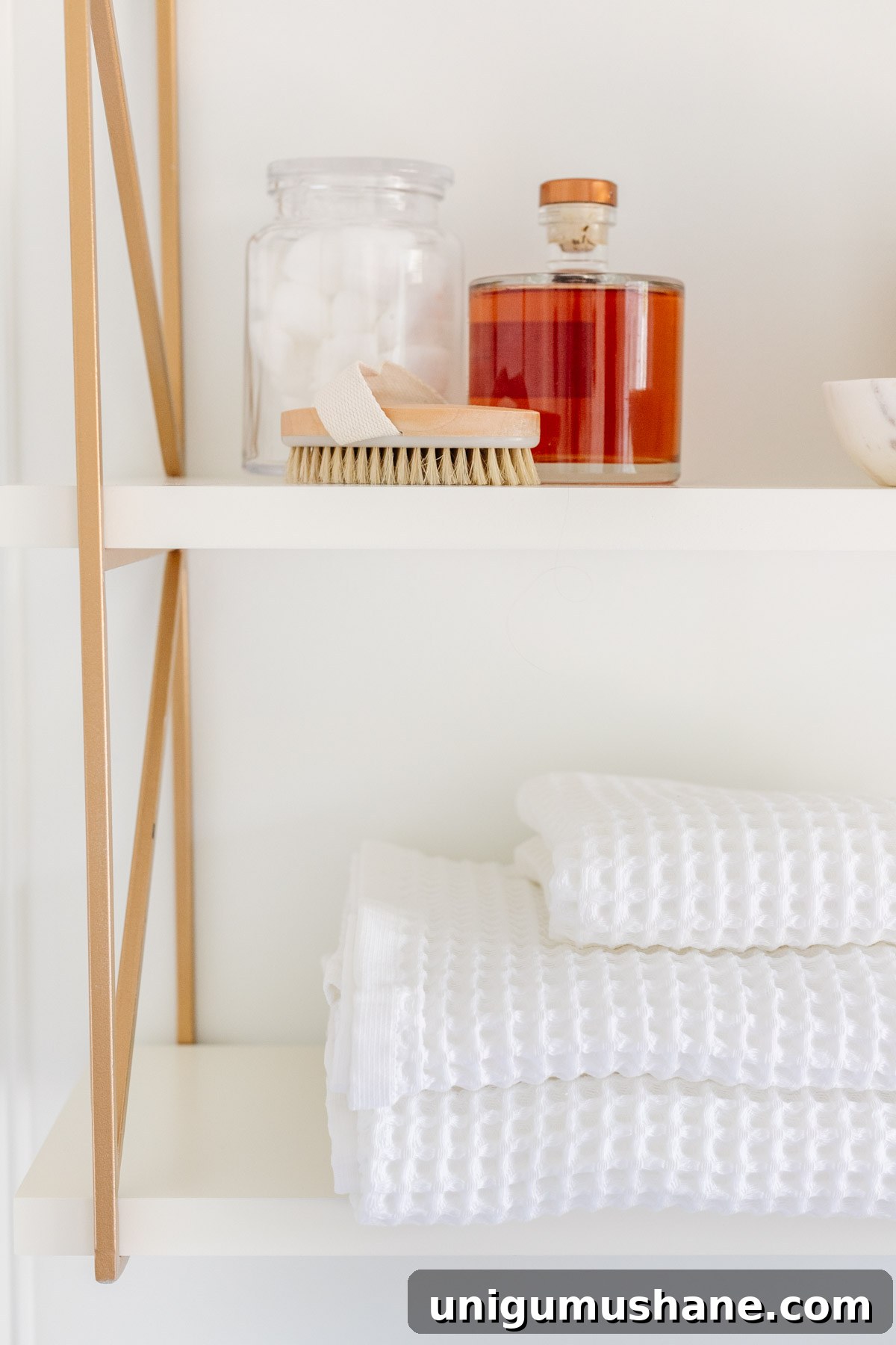 Modern-Vintage En Suite Bathroom Remodel Tour 22 bathroom shelves decor
