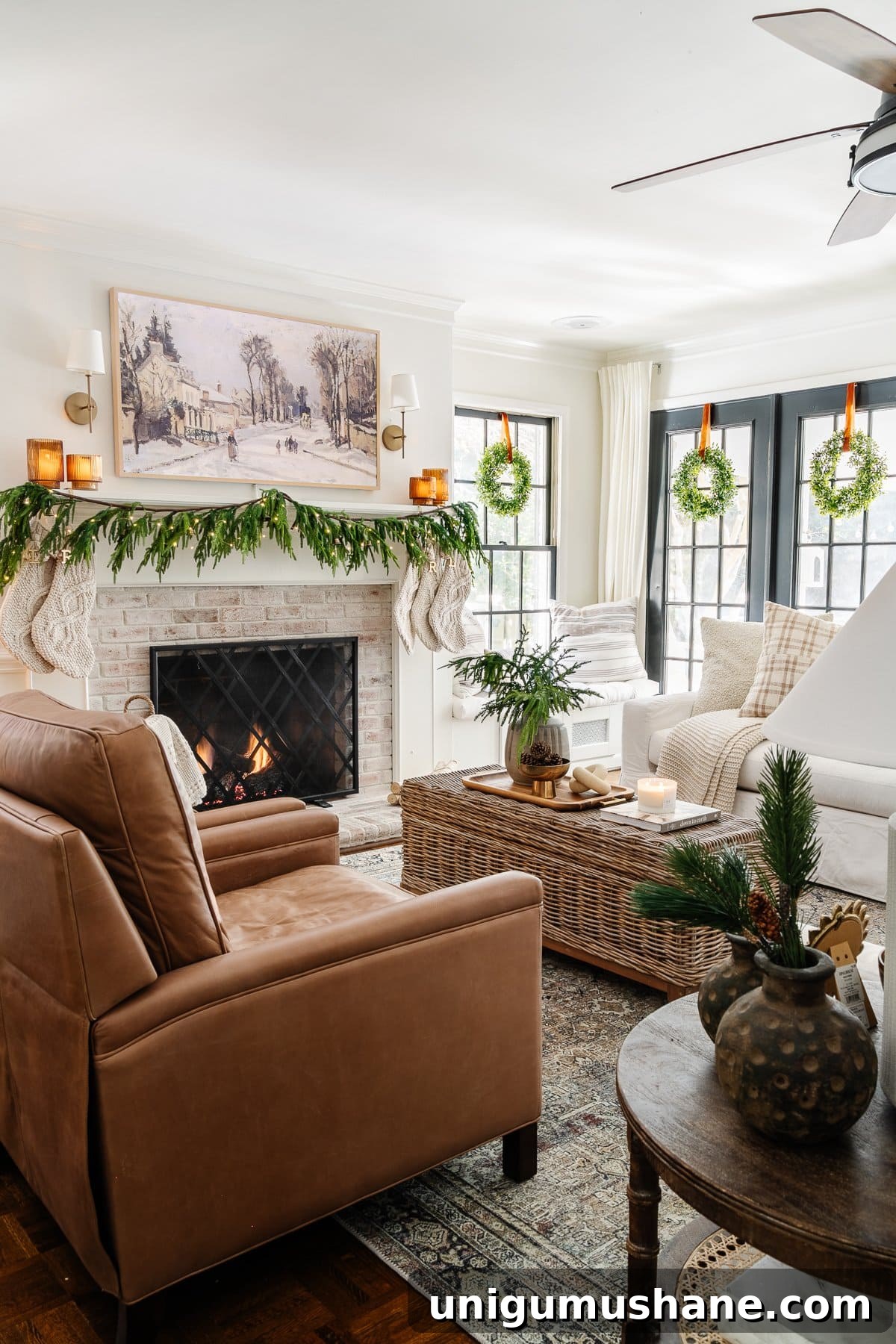 Holiday Housewalk 2021: Traditional Christmas Decorating Ideas 22 neutral Christmas living room decor