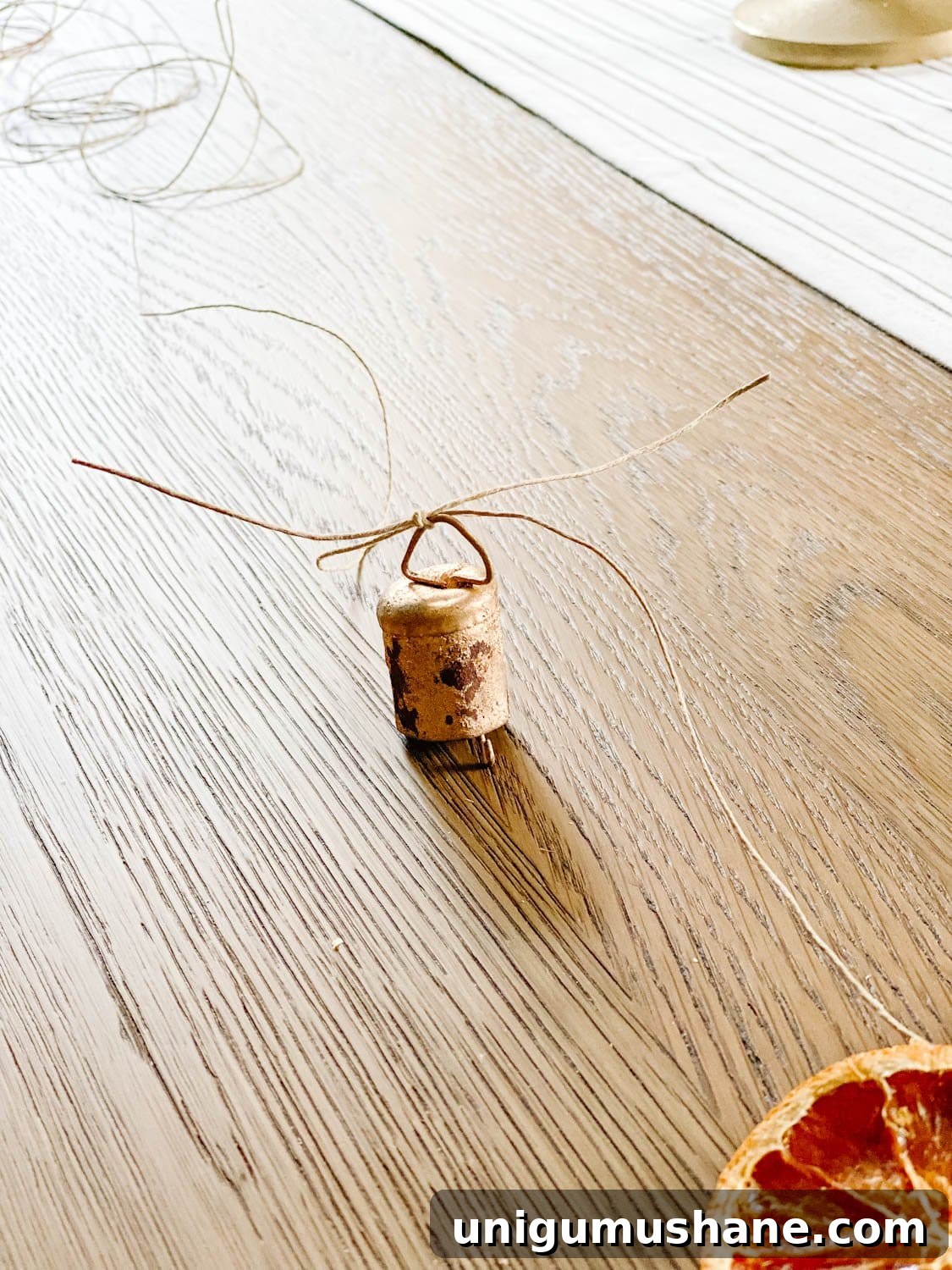 mini bells tied with twine