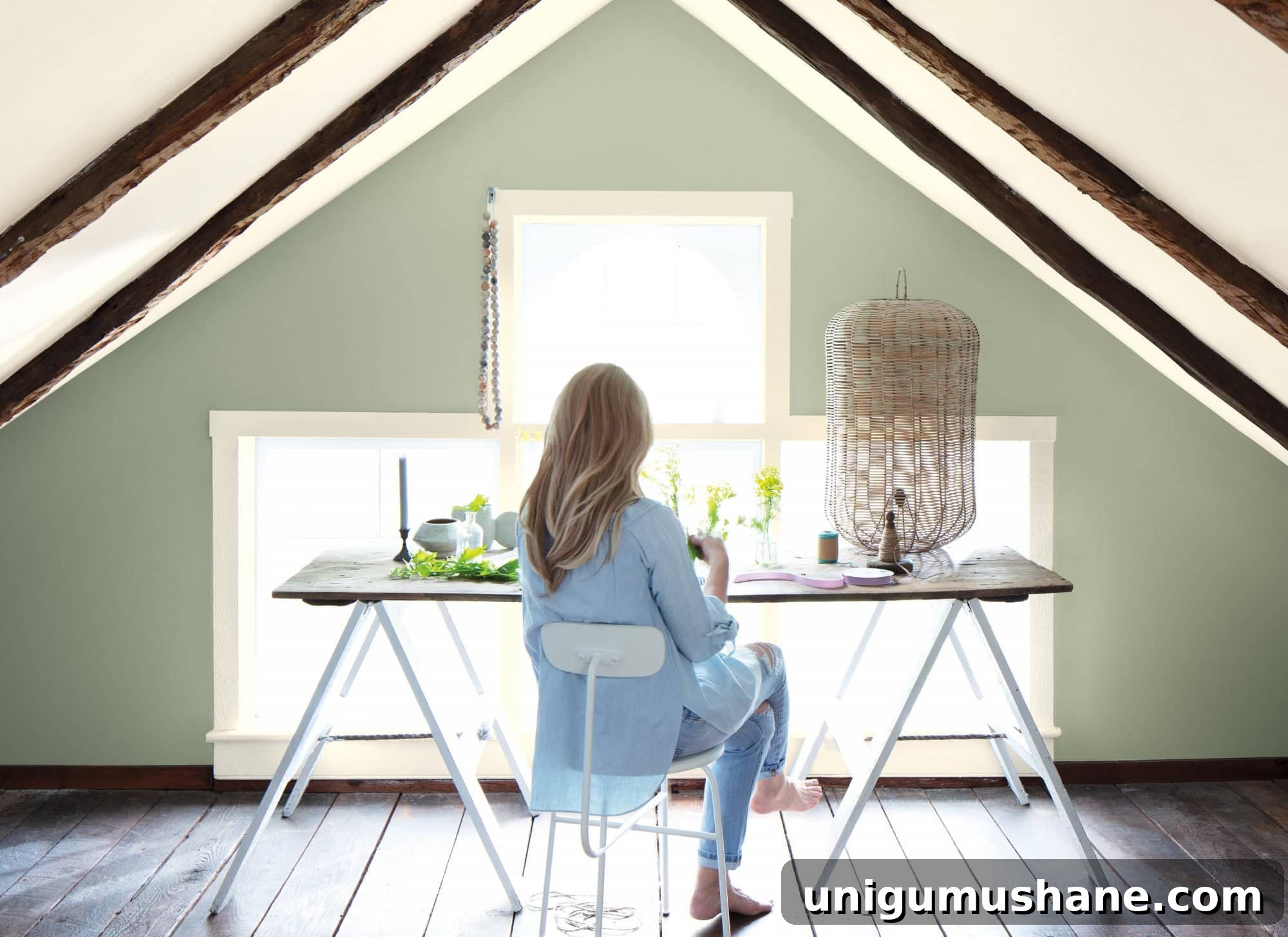 12 Sage Green Paint Colors for a Relaxing Room 4 Benjamin Moore October Mist sage green paint color