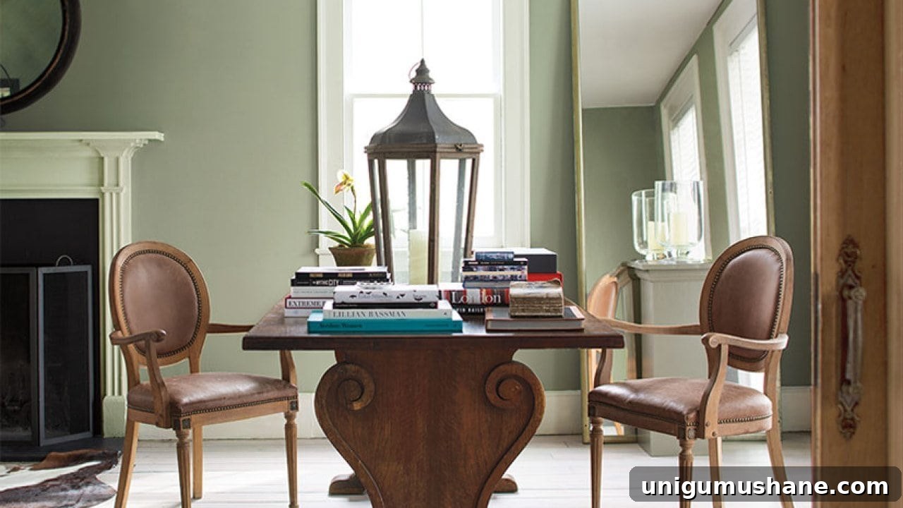 12 Sage Green Paint Colors for a Relaxing Room 5 Benjamin Moore Saybrook Sage paint color