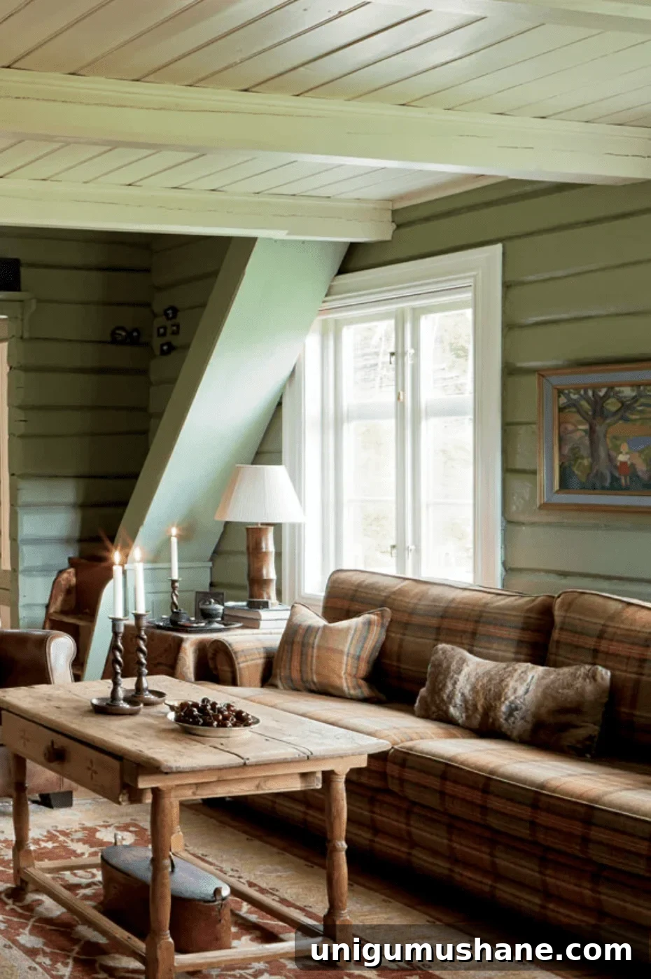 12 Sage Green Paint Colors for a Relaxing Room 10 Farrow & Ball Lichen earthy sage green paint color