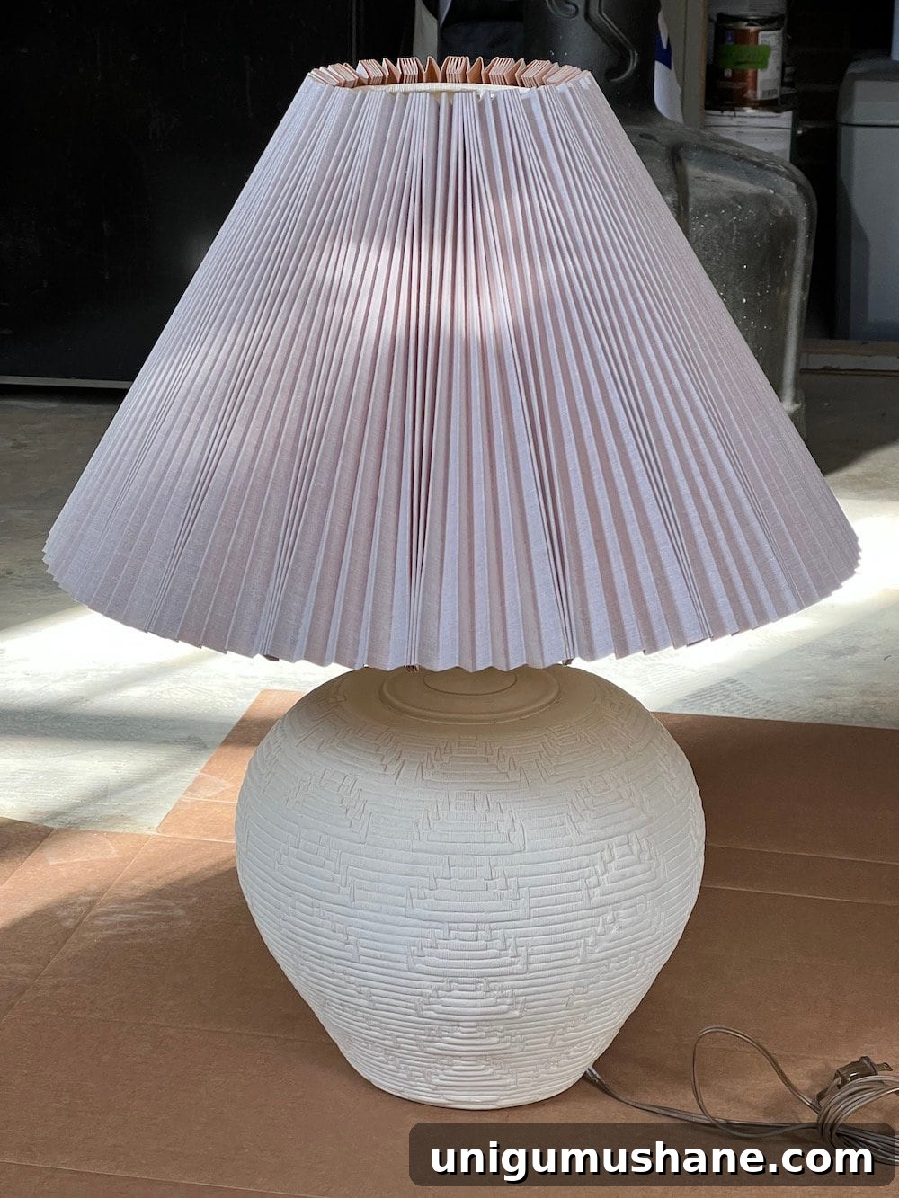 Transform Rustic Table Lamps into Affordable Designer Dupes 2 lamp before