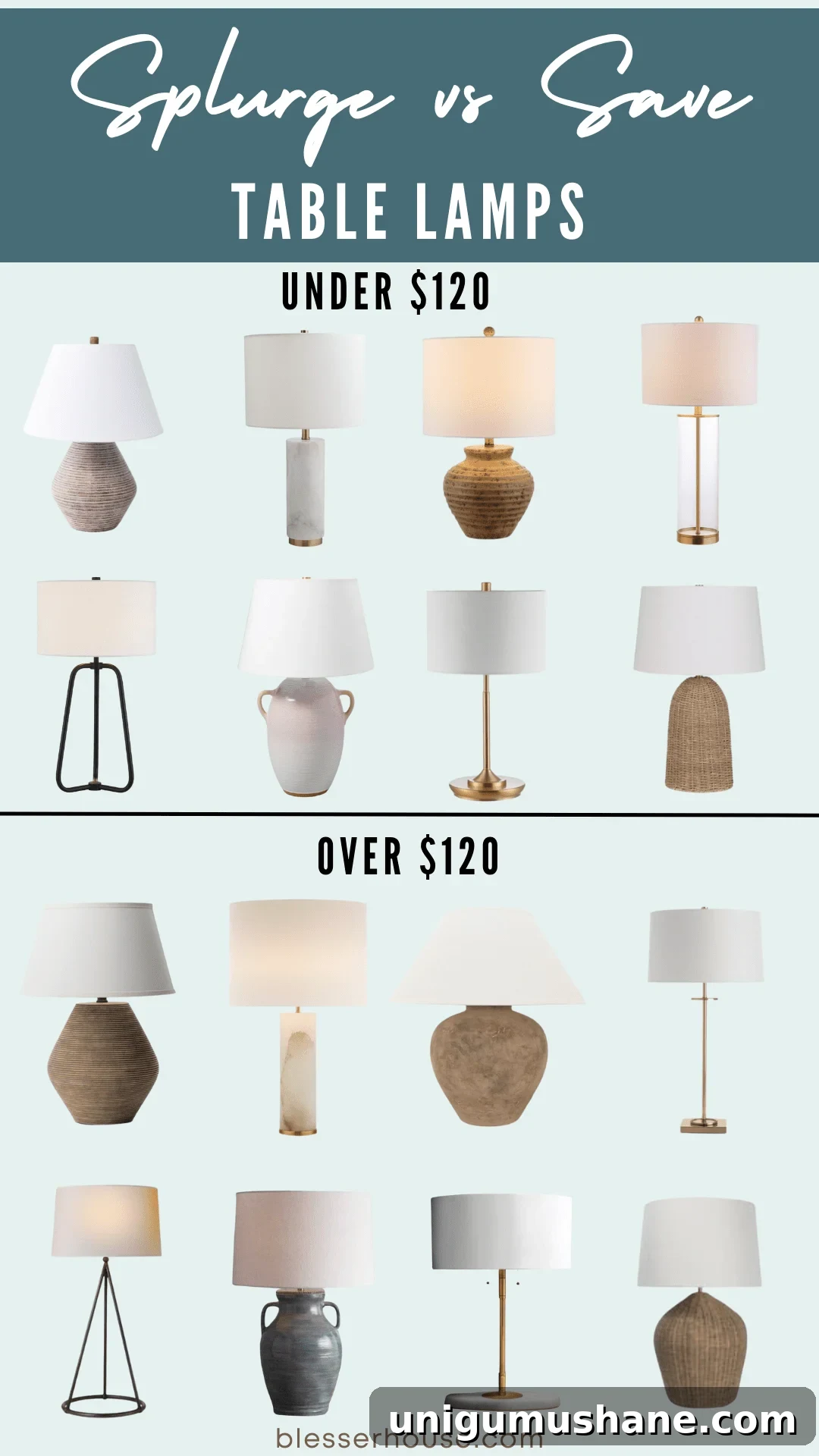 Transform Rustic Table Lamps into Affordable Designer Dupes 12 splurge vs save inexpensive table lamp designer dupes
