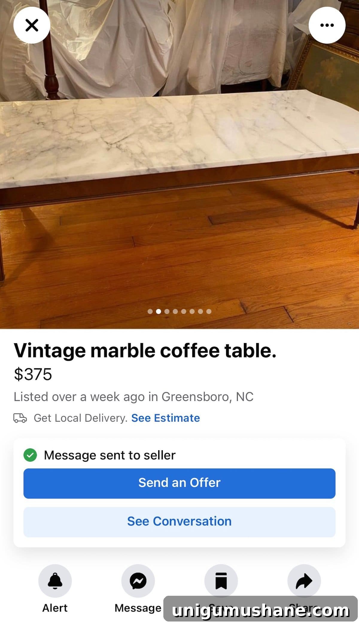 Secondhand Marble Coffee Table: How We Scored It and Our Favorites 3 marble coffee table listing