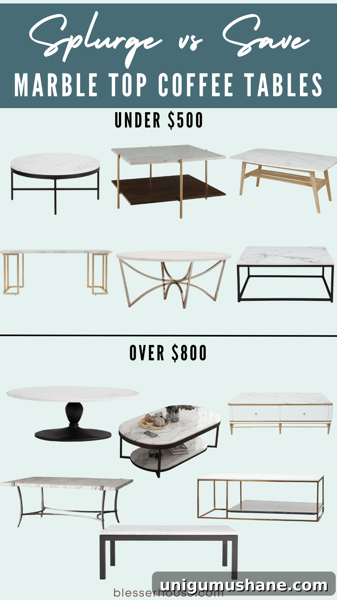 Secondhand Marble Coffee Table: How We Scored It and Our Favorites 9 marble top coffee tables splurge vs save