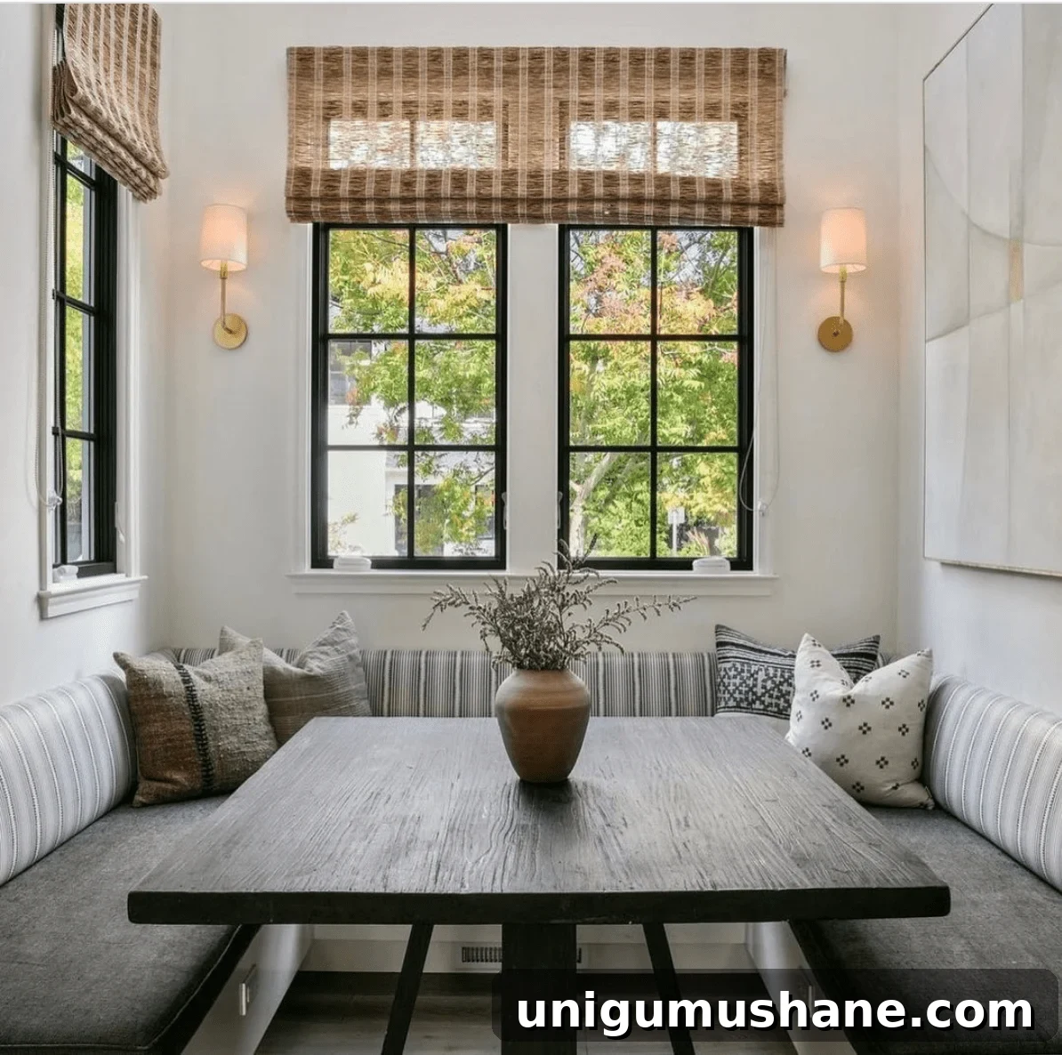 Breakfast Nook Design Ideas and Our Kitchen Phase 1 Inspiration 33 U Shaped Banquette and Dining Table