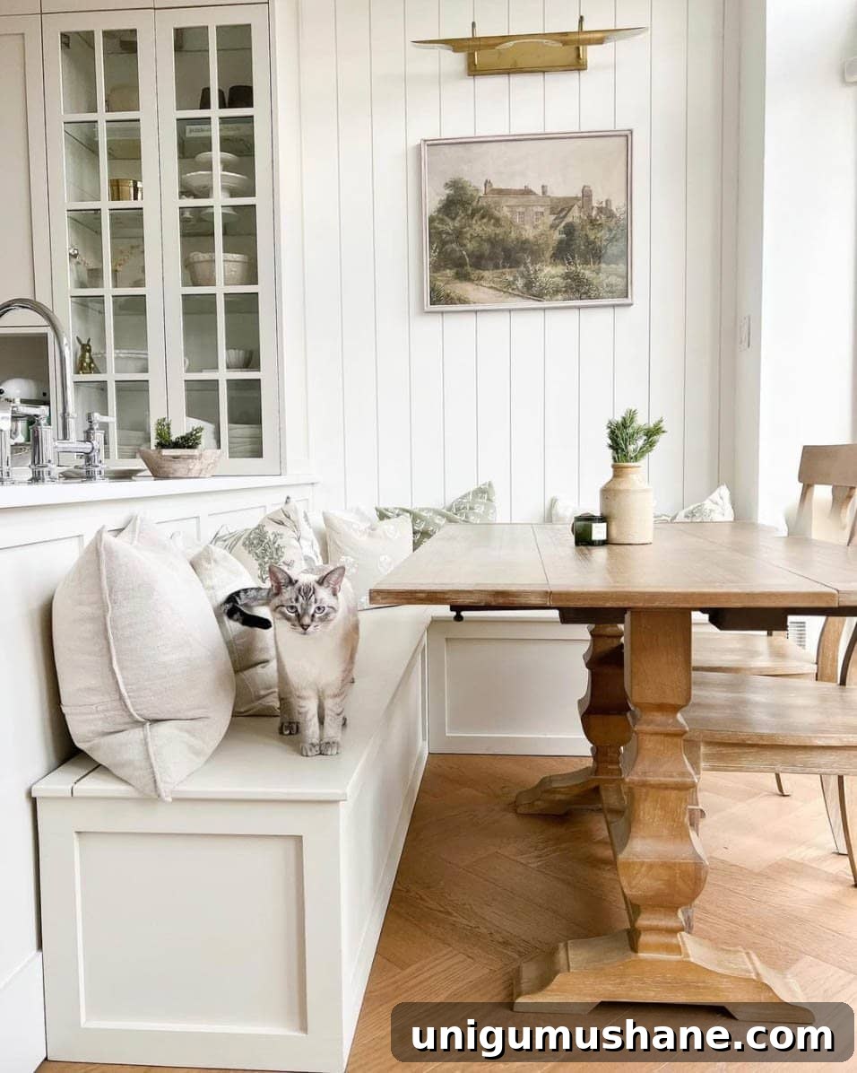 Breakfast Nook Design Ideas and Our Kitchen Phase 1 Inspiration 6 Use a Kitchen Island as a Banquette Back