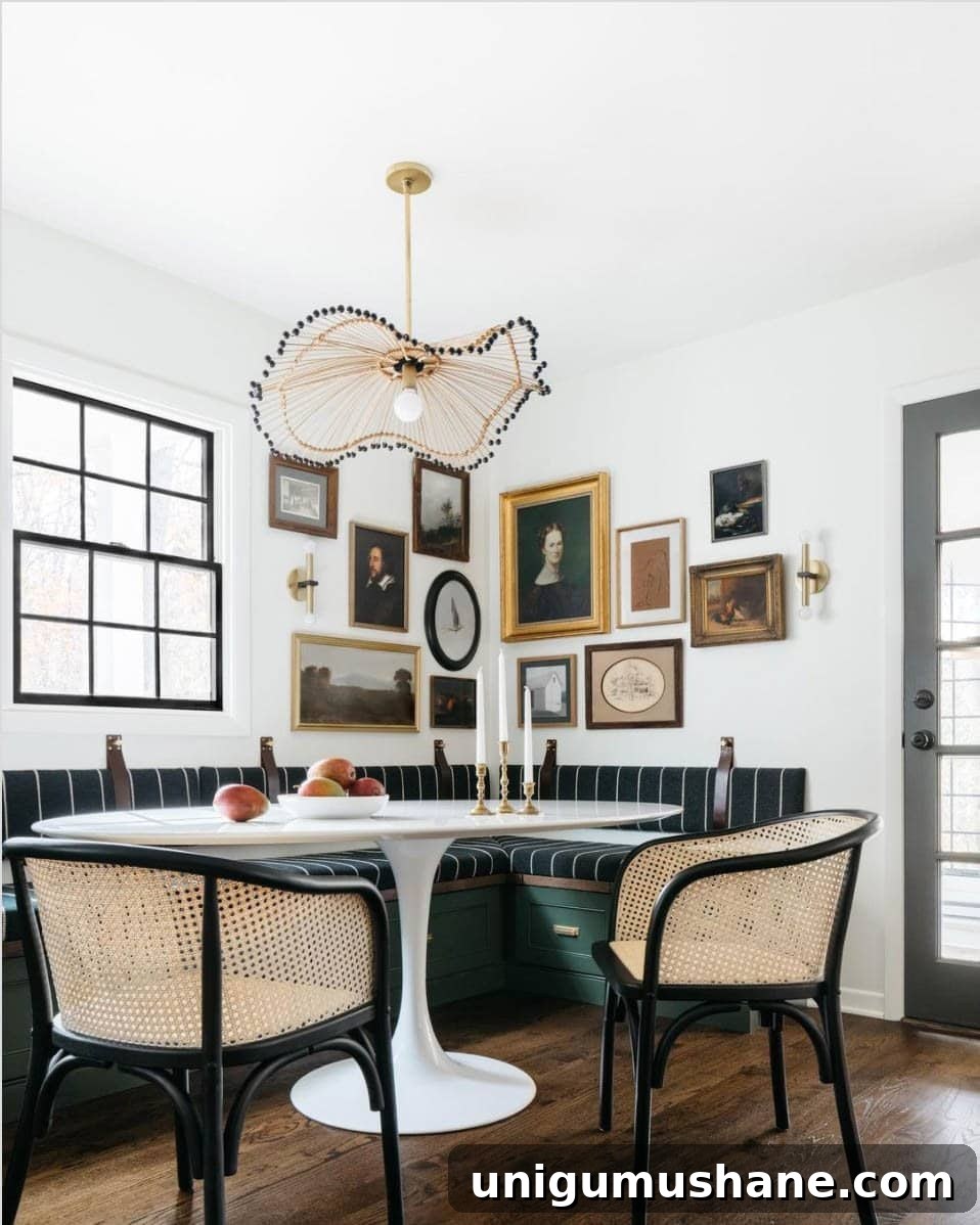 Breakfast Nook Design Ideas and Our Kitchen Phase 1 Inspiration 10 Vintage Eclectic Gallery Wall