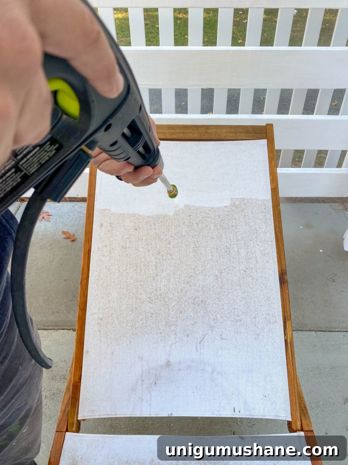 How to Clean Outdoor Cushions and Patio Furniture 6 how to clean outdoor cushions and patio furniture with vinegar and a power washer