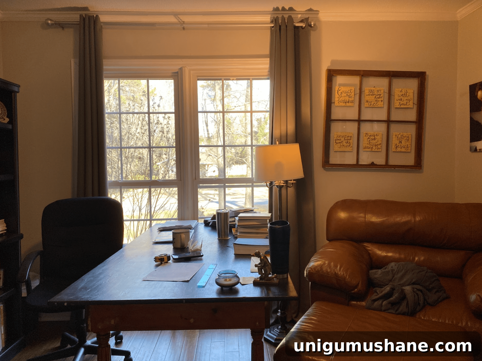 home office before desk