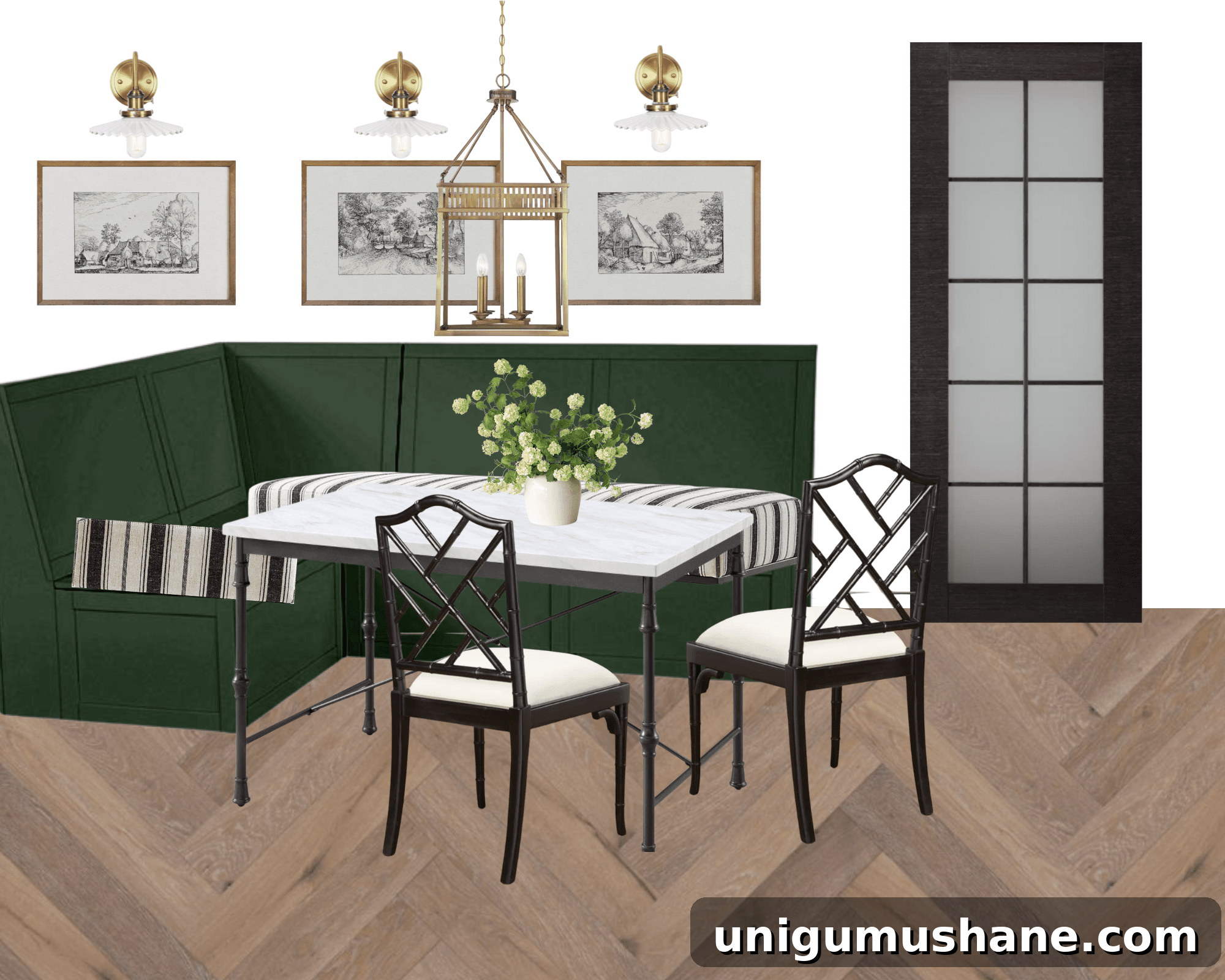 Breakfast Nook Design Plans and Layout Update 8 breakfast nook banquette green - modern Parisian style