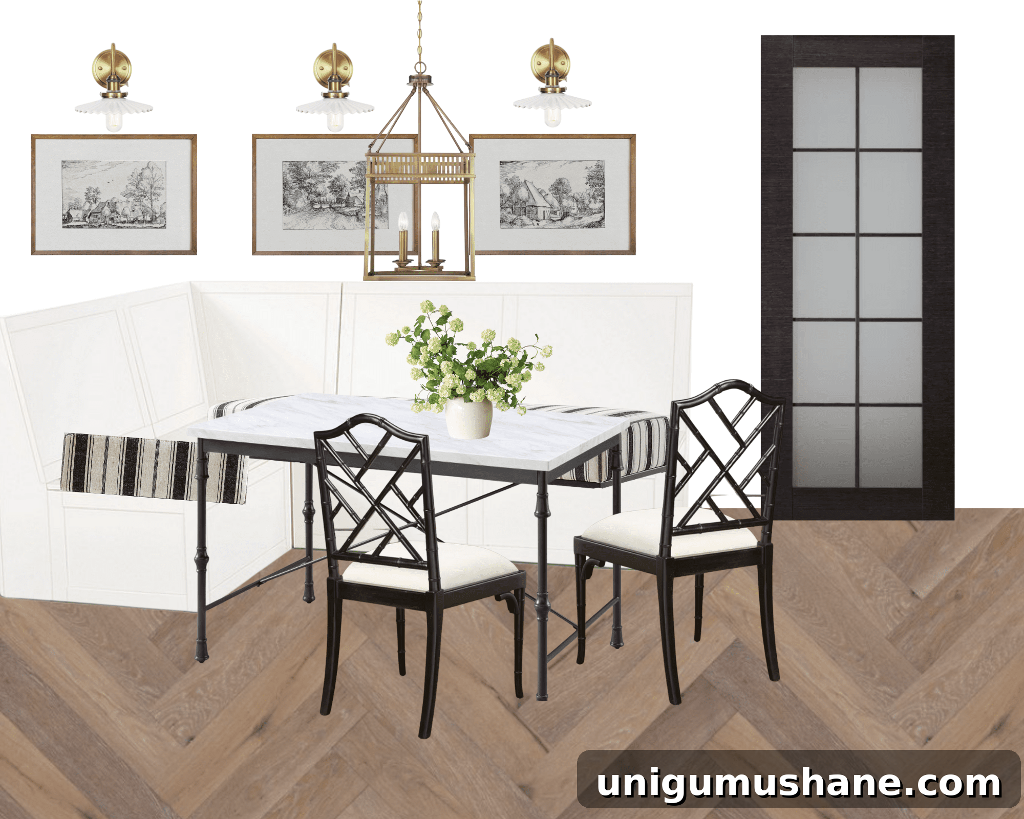 Breakfast Nook Design Plans and Layout Update 9 breakfast nook banquette white - modern Parisian style