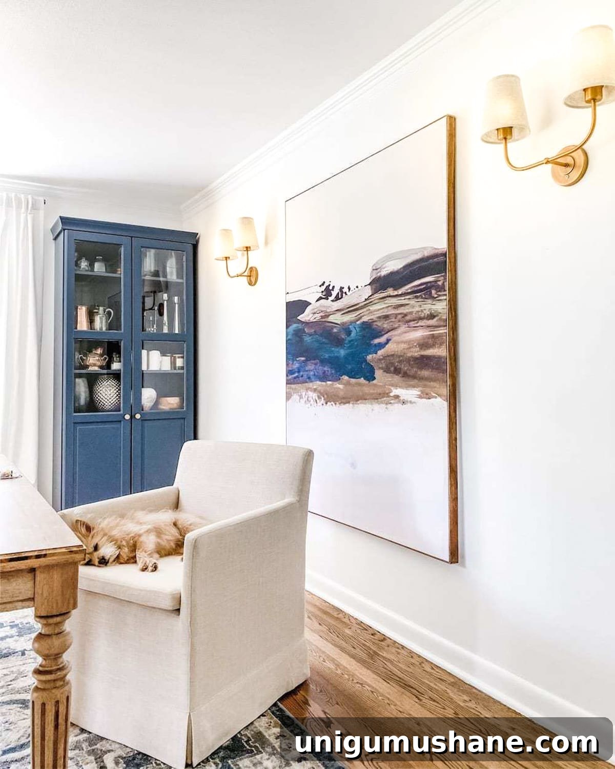 how to make your house look expensive - use large wall art