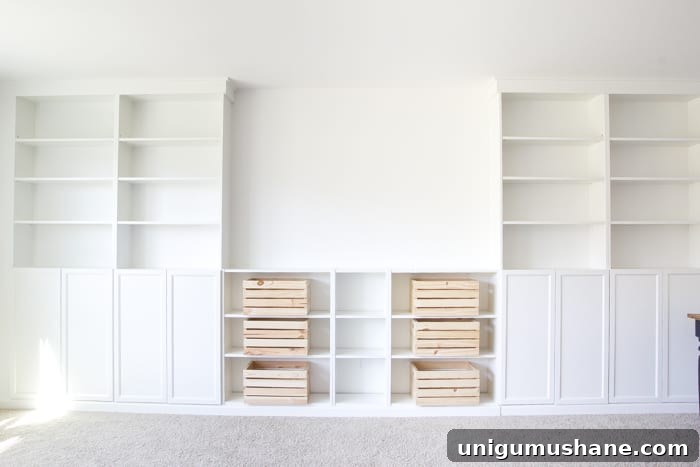 Convert IKEA Billy Bookcases into Built-In Bookshelves 39 DIY IKEA Bookcase Built Ins