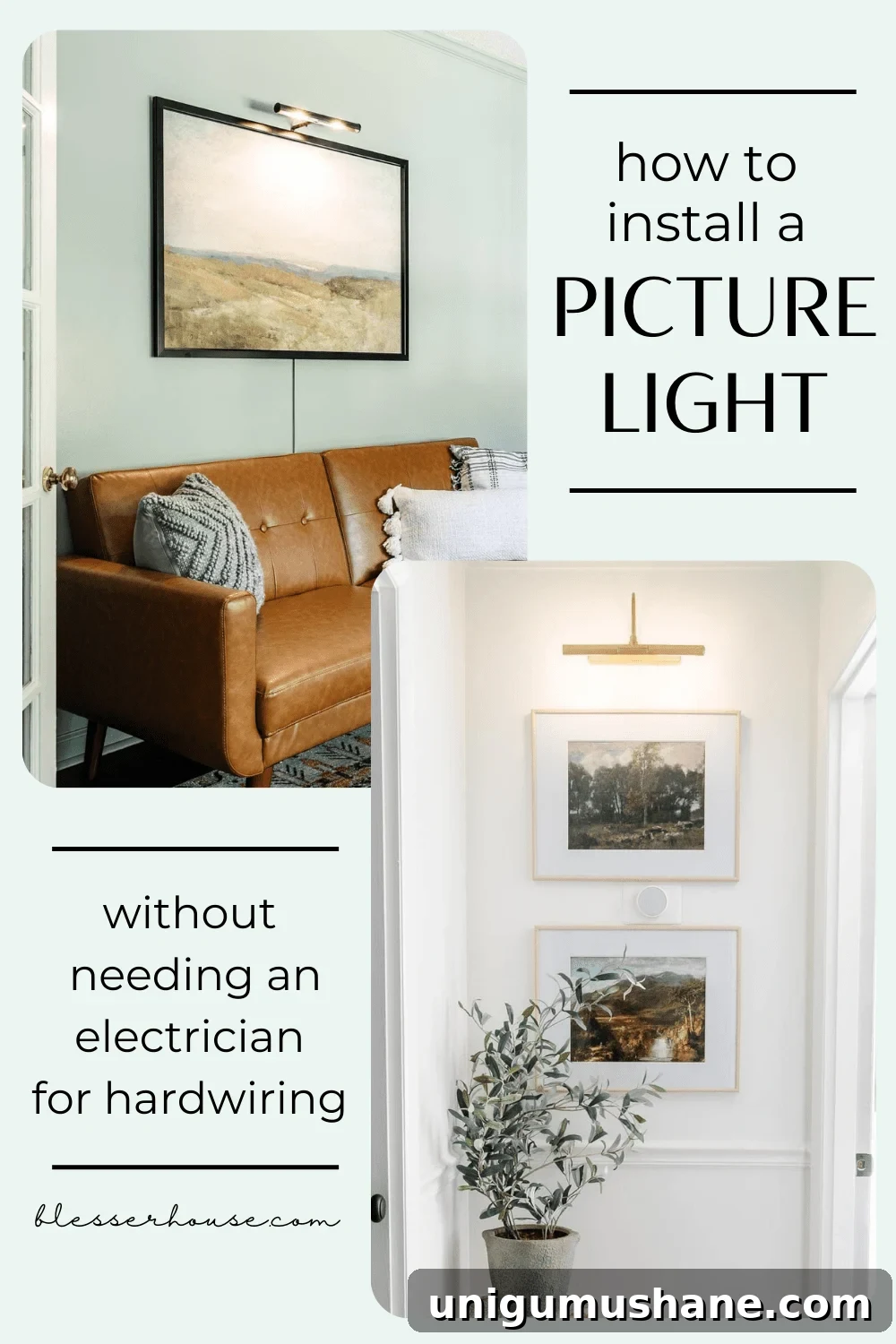 Install a Plug-In Picture Light Without Hardwiring 2 how to install a picture light without an electrician graphic