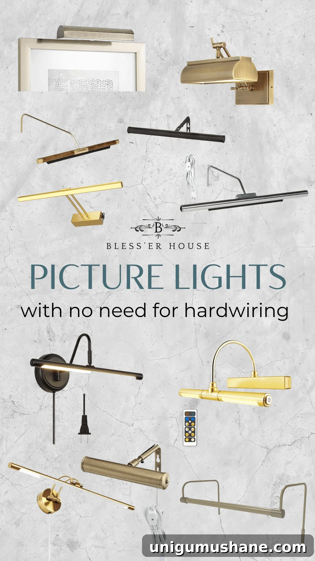 Install a Plug-In Picture Light Without Hardwiring 10 picture lights with no need for hardwiring graphic