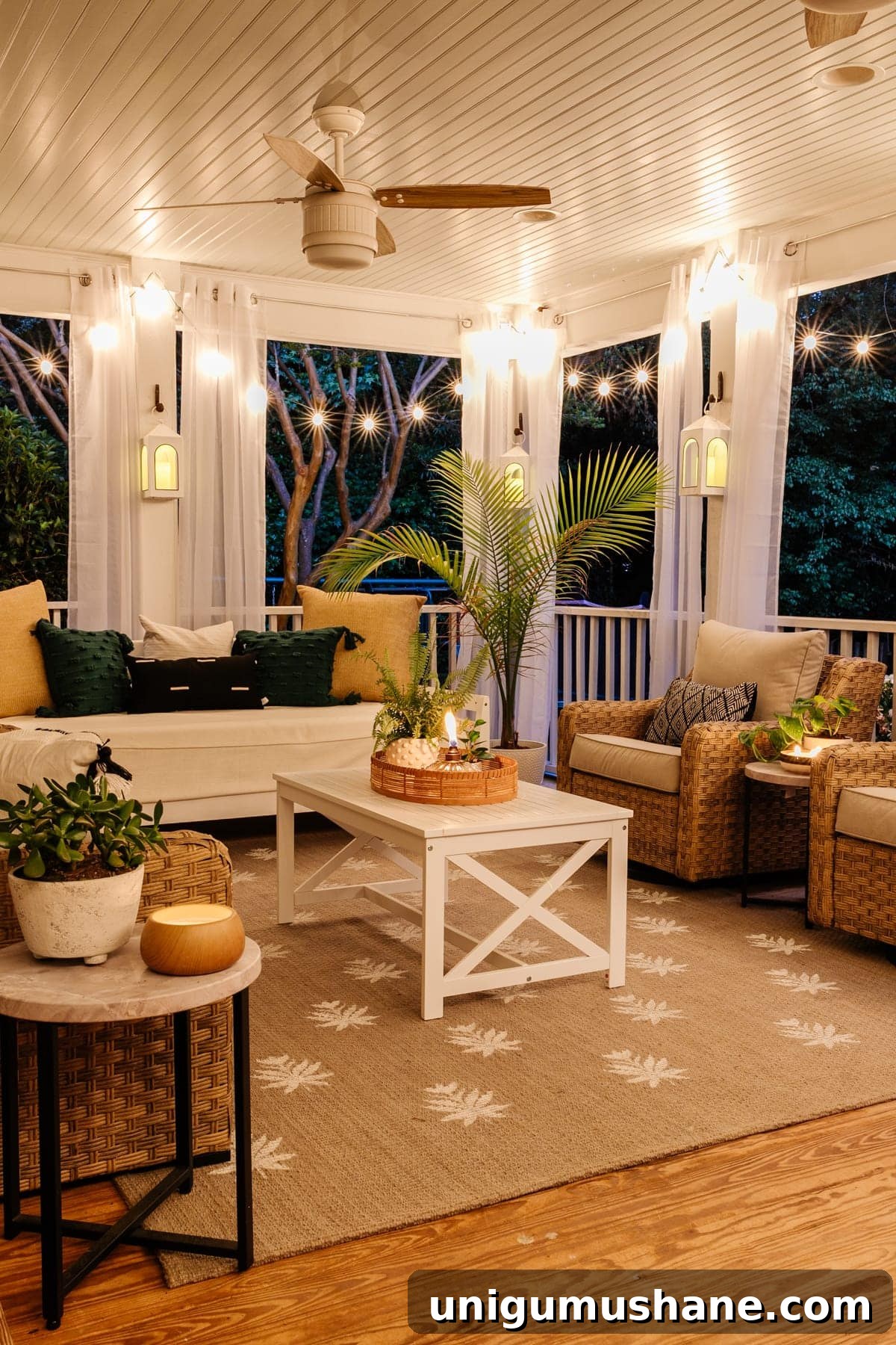 How to Hang Outdoor String Lights Anywhere in Your Backyard 37 back porch string lights