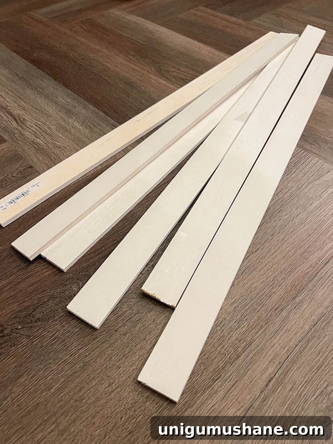 a stack of lattice strips