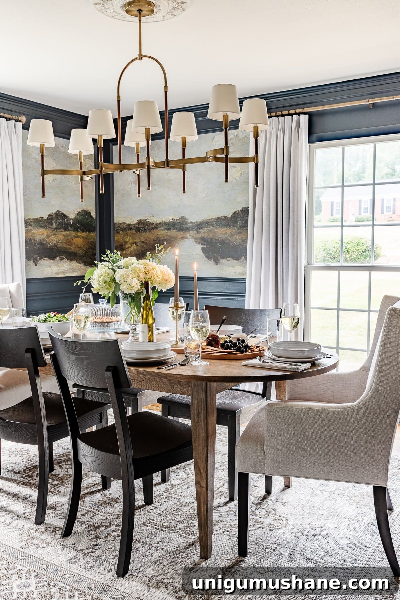 How to Set an Elegant Dinner Table for Any Occasion 2 a dining room styled with a simple dinner table setting for any occasion