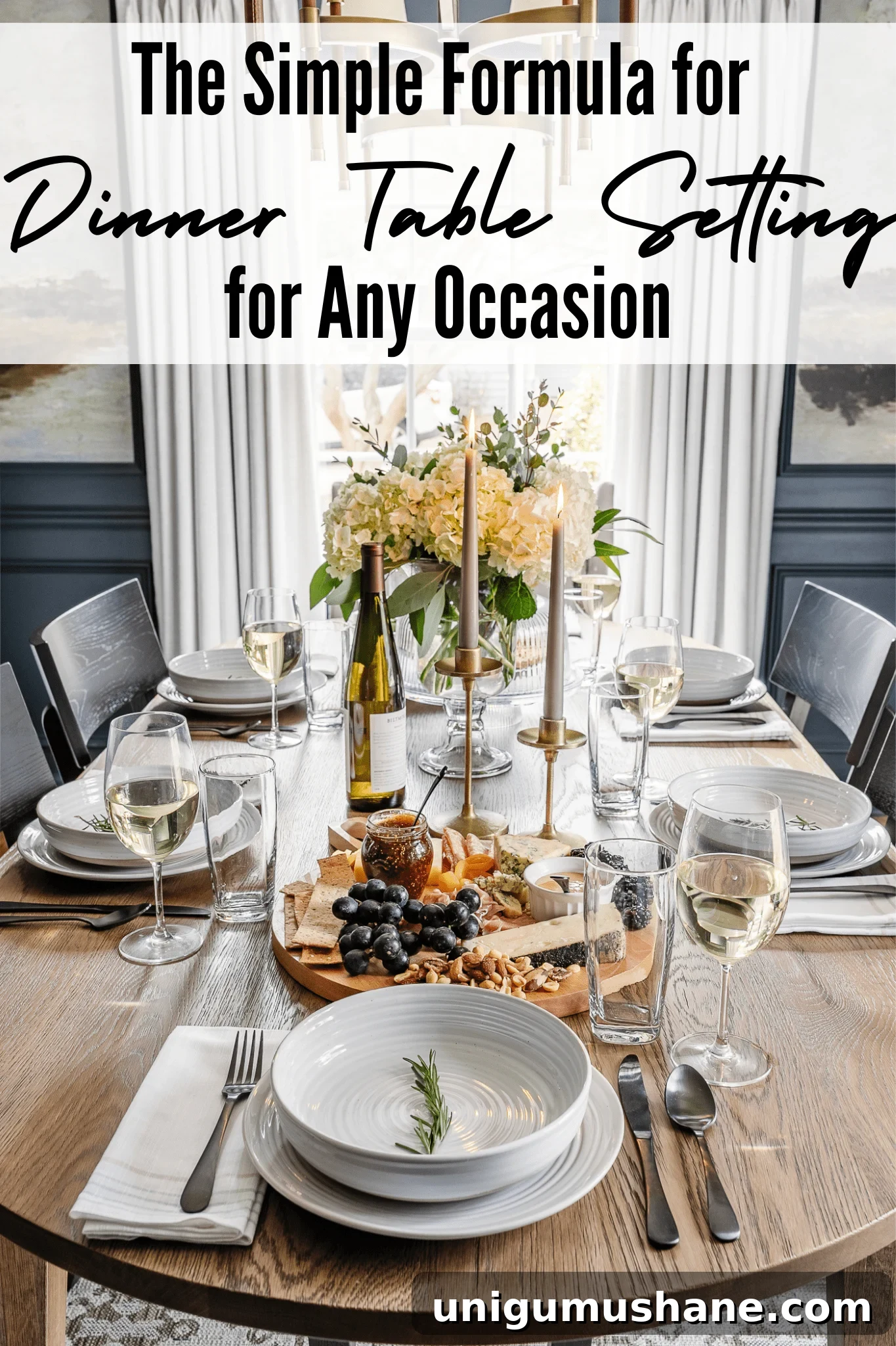 How to Set an Elegant Dinner Table for Any Occasion 20 A quick guide to create a simple dinner table setting for any occasion or holiday using inexpensive dinner table decor from Walmart.
